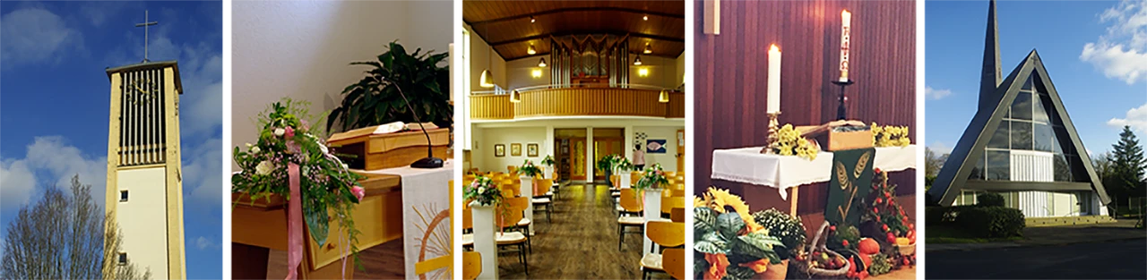 Beide Kirchen von innen und außen