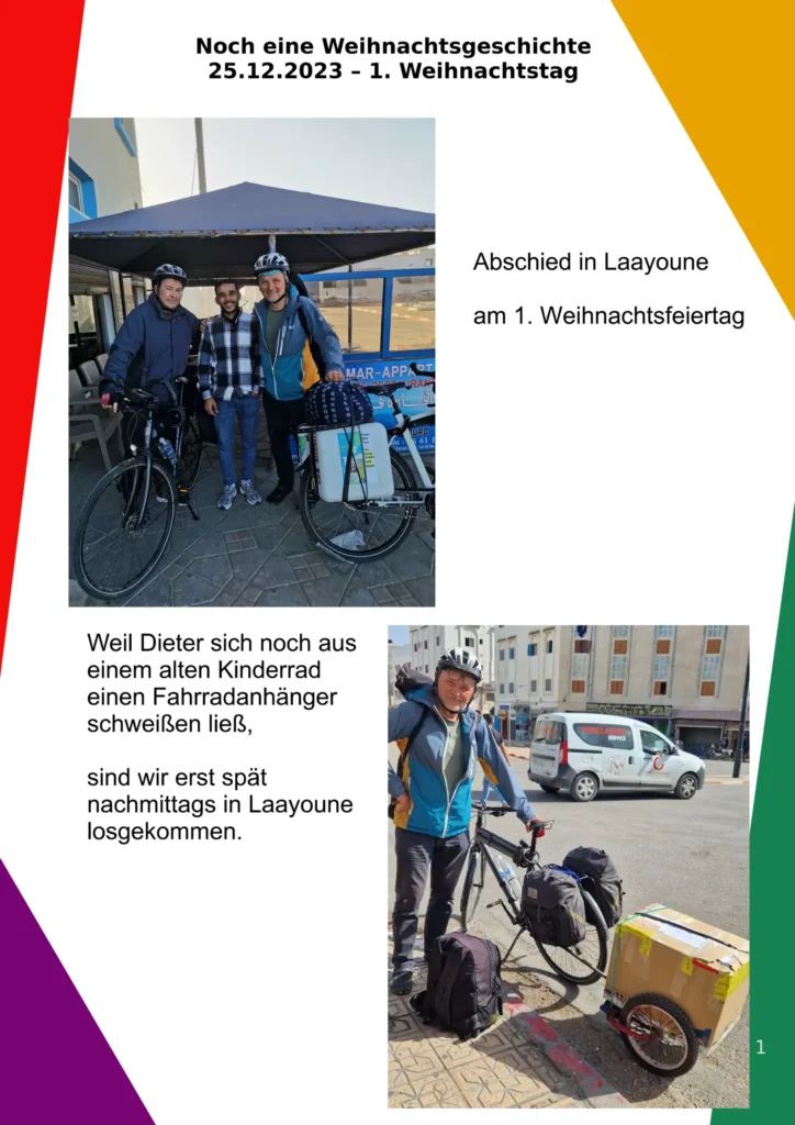 Christoph und Dieter mit ihren Farrädern