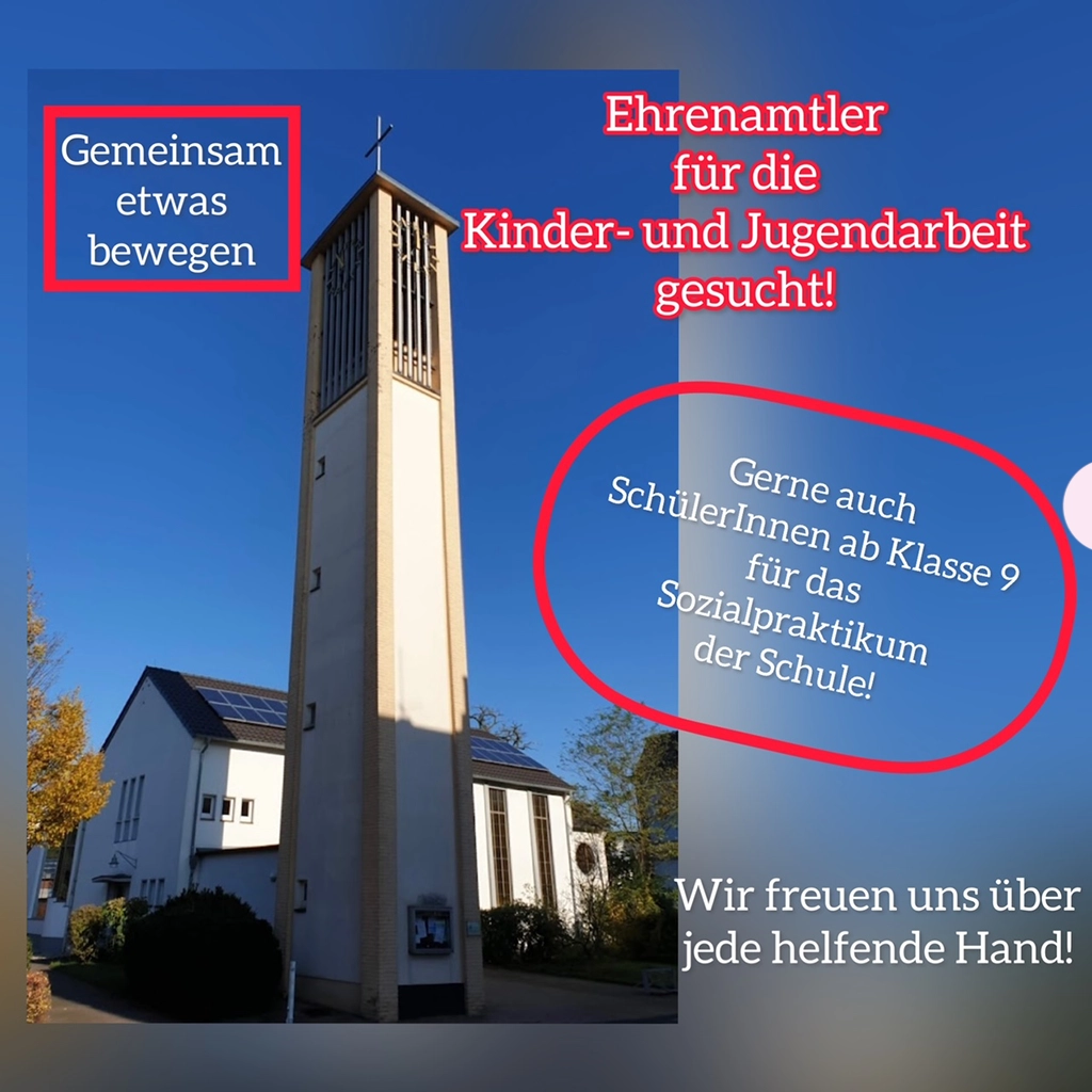 Kirche in Lobberich mit Erläuterungen, welche Hilfe gesucht wird.